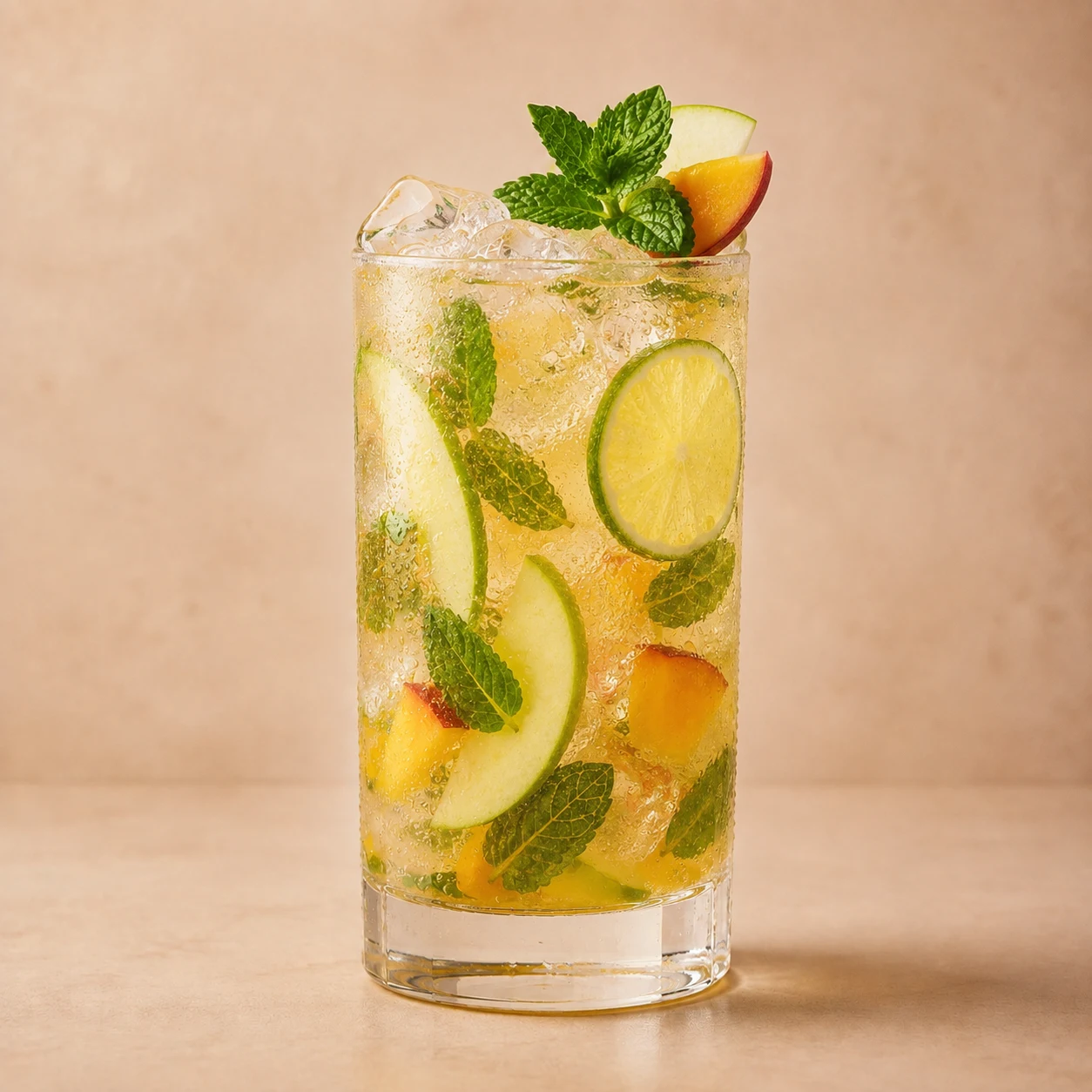 Apple + Peach Mojito